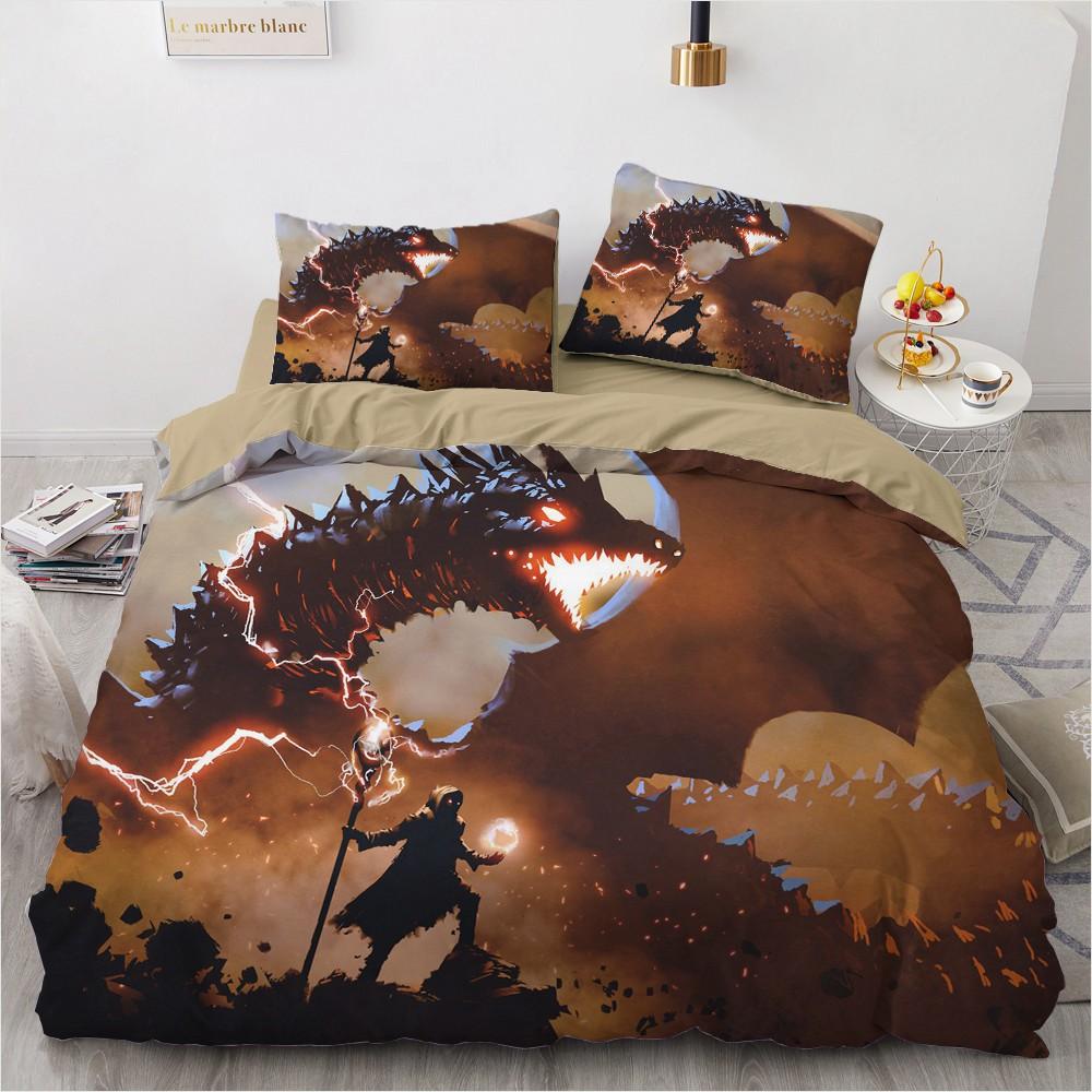 3D Horror Skull Demon Duvet Cover Set Skeleton Gothic Monster Bedding Set Black Comforter Cover For Boys,full Queen Size 2/3pcs