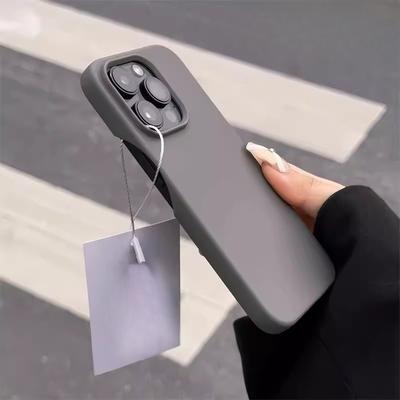 Einfache einfarbige Hülle ohne Ränder für iPhone16promax Handyhülle Flüssiges Silikon Apple 15 Sturzsichere weiche Hülle