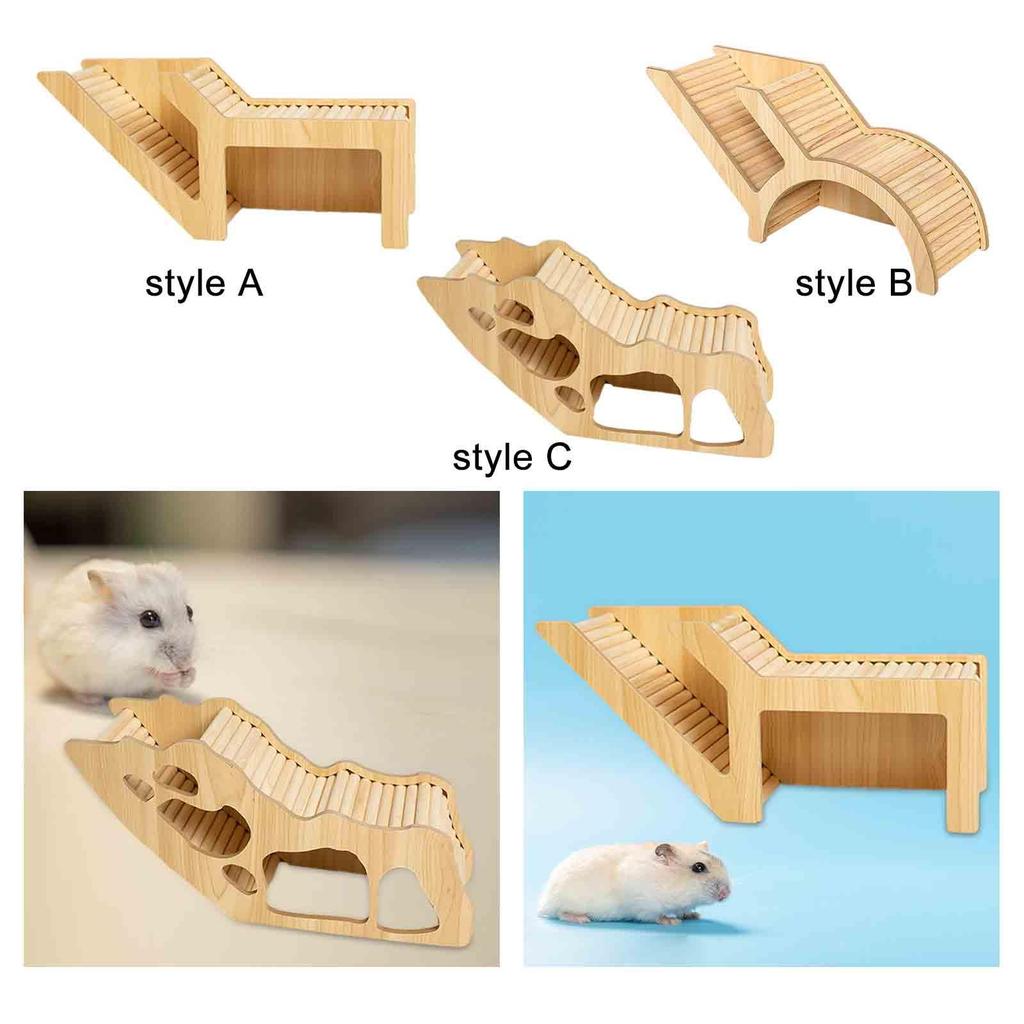 Hamster House and Habitat Wood Small Animal Hideout Hut Play Toy for Gerbils