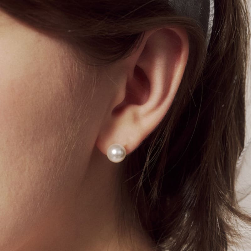 JUDY AND PAUL [925 Silver] French Pearl Earrings