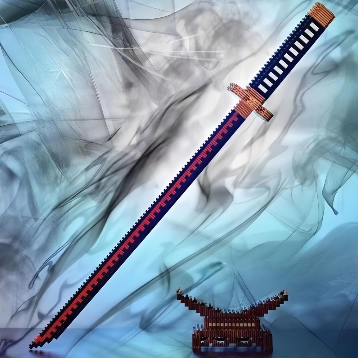 

Модель ножа из мини-конструкторов - совместима с LEGO, креативная игрушка для самостоятельного изготовления, подарок на день рождения для детей