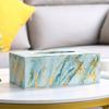 Large Capacity Draw Paper Storage Box Nordic Style Paper Container Marbling Leather Tissue Box  Car
