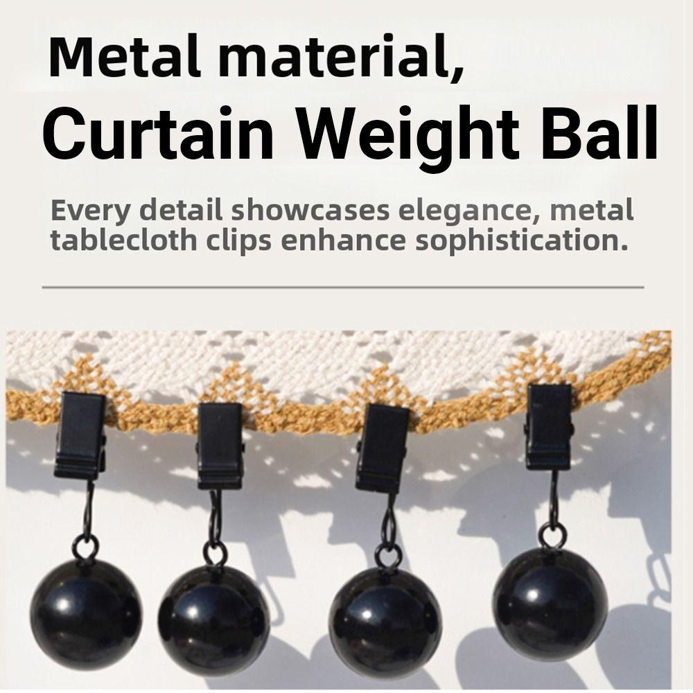 4 Pcs Gravity Ball Curtain Weight Ball Windproof Heavy Duty Drapery Weights Table Cover