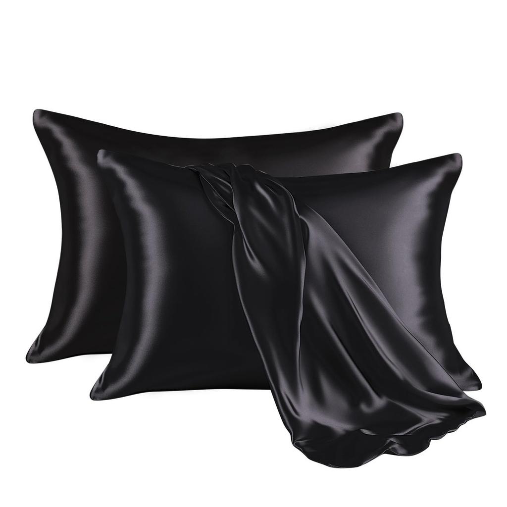 100% Silky Smooth Solid Color Pillowcase Like Silk Satin Pillow Cover Hair Beauty Soft Comfortable Pillow Case Home Decor