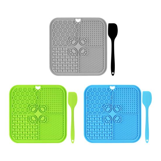 Dog Lick Mat with Suction Cup Interactive Pet Feeding Mat for Slow Feeding Anxiety Relief Pet Licking Pad for Large Small Dogs Cats