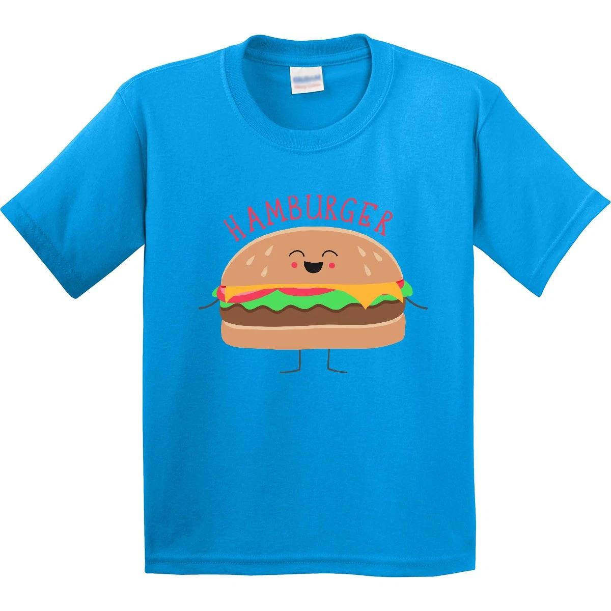Inktastic Cute Kawaii Hamburger Youth T-Shirt Burger Fries Cheeseburger Matching 160