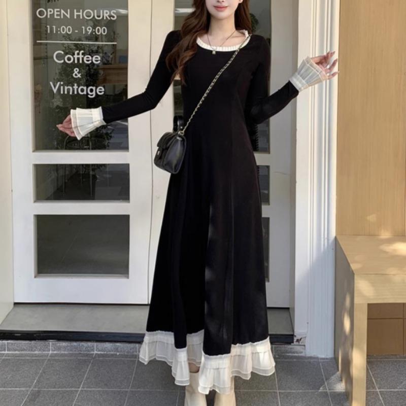 Spring and Autumn New Women's Fashion Slim Slim Fit Dress