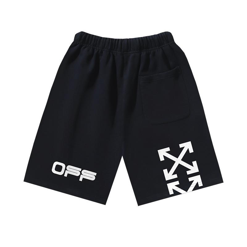 1027 Bianco Sporco 2026 Primavera/Estate Nuovo OW Modello Lettere Palma Pantaloncini Casual Larghi da Uomo e da Donna