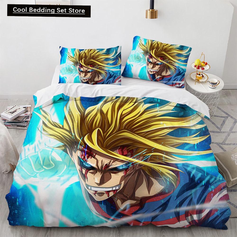 Nowy Anime My Hero Academy Pościel Zestaw Postacie Anime Poszewka na kołdrę 3D Cartoon Poliester Poszewka na kołdrę Queen King Size Dzieci Chłopcy