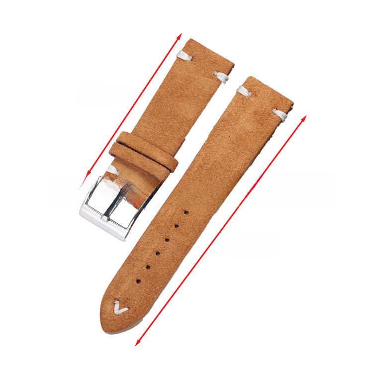 Men's & Women's 2023 Commuter Watch Straps: Thickened Suede Leather with D Buckle.