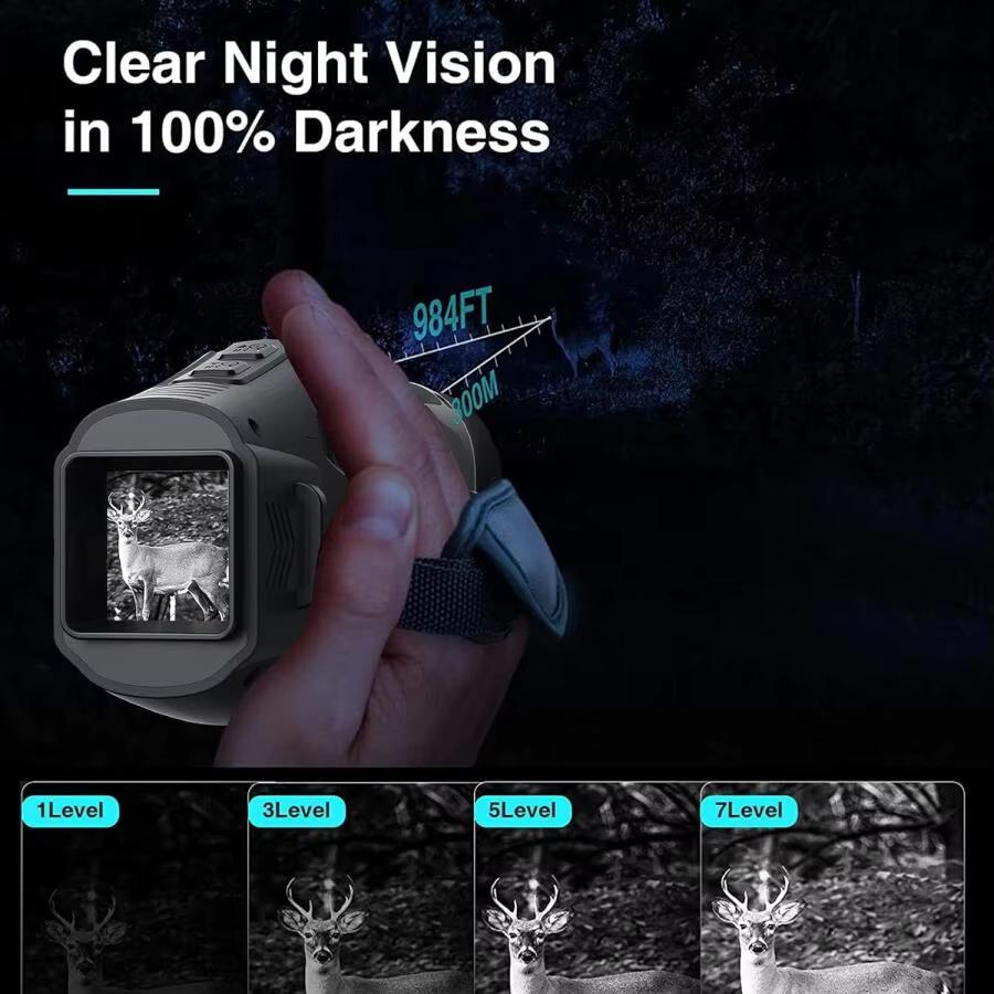 Telescope Night Vision Device HD Monocular R11 Infrared 6X Digital Light Zoom Hunting Full Darkness Outdoor Exploring and Night