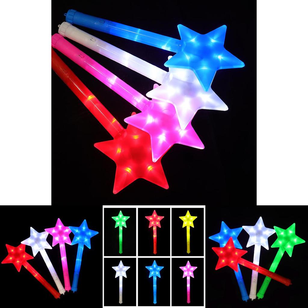 Large Colorful Star Shaped Flashing Stick Perfect For Concerts And Parties