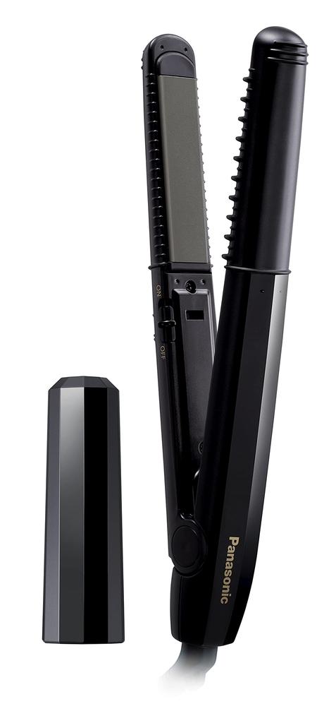 Panasonic Compact Iron for Short Hair & Men's ArrangementStraight 2-Way Type Black EH-HV19-K