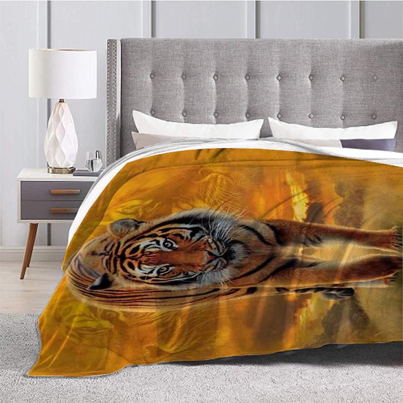 Printed Blanket Comfortable Soft Sofa Talk Blanket