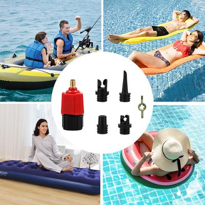 Pump Valve Adapter Multifunctional 4 Standard Nozzles Solid Structure for Inflatable Boat Bed for Stand Up Paddle Board