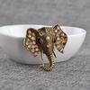 Vintage Alloy Shining Crystal Elephant Brooch Pin Fashion Pin Jewelry Unisex Gift