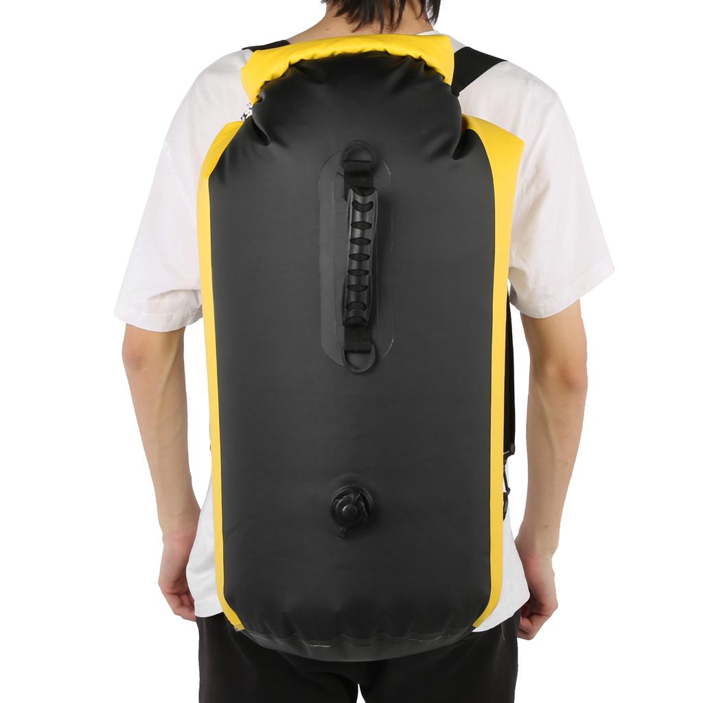 60L Outdoor Wasserdicht Leicht Schwimmen Driften Aufblasbarer Rucksack Versiegelnder Trockensack