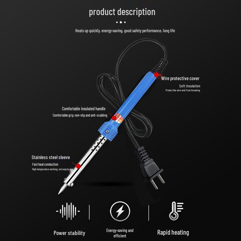 Set Fier de Lipit Electric 40W/60W cu Mâner de Cauciuc Izolat Termic și Unelte, 220V