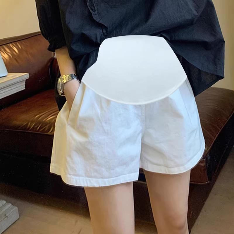 

Summer Thin Loose Casual Wide-leg Shorts Do Not Restrain The Belly Support Three-point Shorts Pregnancy Summer Clothes L белый