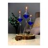 Drops Footed Glass Lamp Set Of 3 Oil Lamp