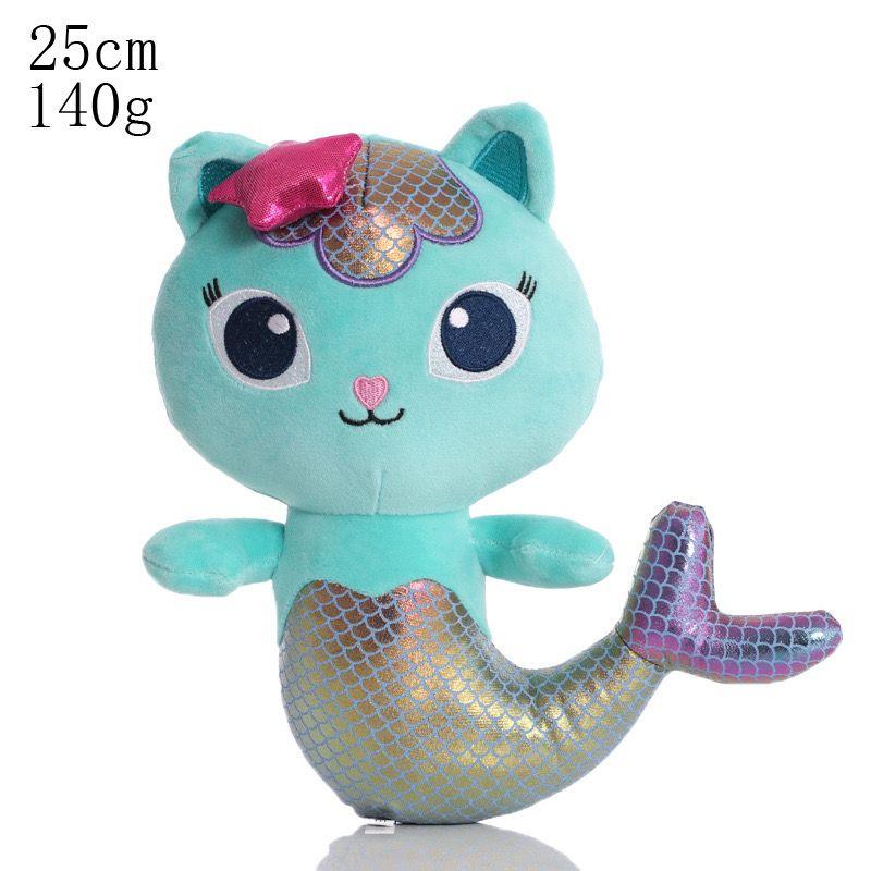 Cute Gabby's Dollhouse Plush Pandy Paws MerCat Cakey Cat Kitty Fairy DJ Catnip Baby Box Cat Soft Stuffed Cartoon Cat Toys for Kids Fans Birthday Gift