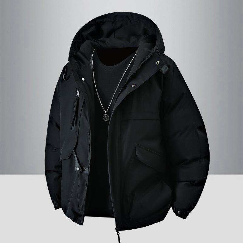 

New Graphene Cotton-padded Men s Fleece Thickened Warm Jacket Padded Cotton Warm Thickened Jacket 2575 3XL чорний
