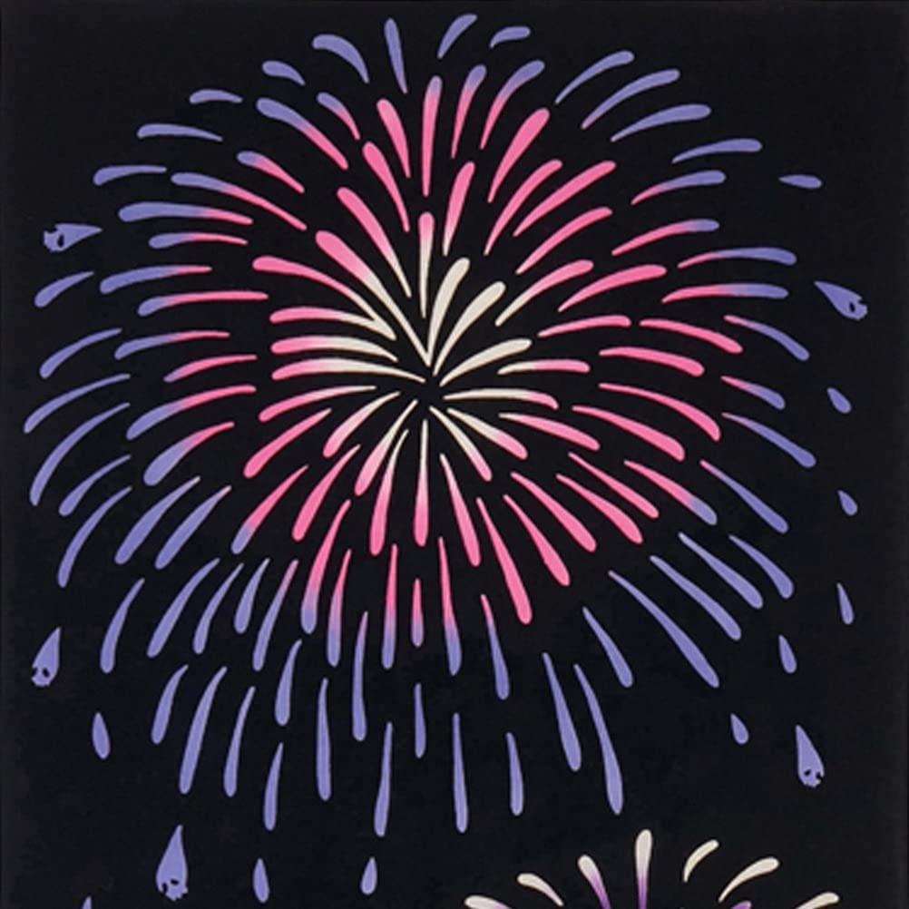 Miyamoto Kenema Japanese Hand 35 x Bonesake Fireworks 50156 Miyamoto-Towel Towel, Chū-dyed, 90cm, Design,