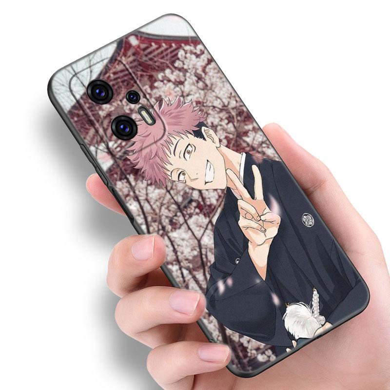 Anime Jujutsu Kaisen Telefonkasten für Xiaomi POCO F2 F3 M2 M3 M4 X3 X4 Pro NFC F4 GT 5G F1 X2 C3 C31 C40 M5S, weiches TPU-Schwarz-Cover