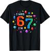 Meme Six Seven Aniversário de 7 Anos Era 6 Agora Tenho 7 Camiseta Unissex