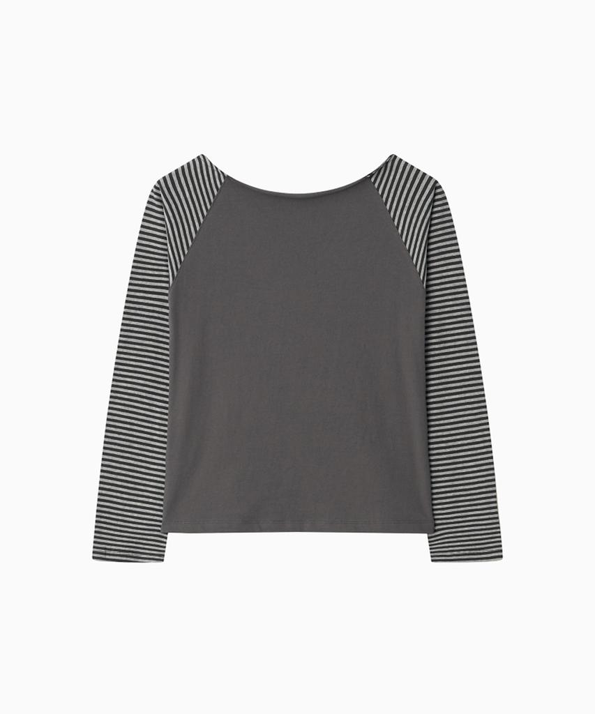 Ohesio Diagram One-Shoulder T-Shirt, Charcoal