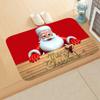 Room Carpet Santa Claus Party Supplies Flannel Floor Mat Xmas Doormat Christmas Mat Outdoor Carpet