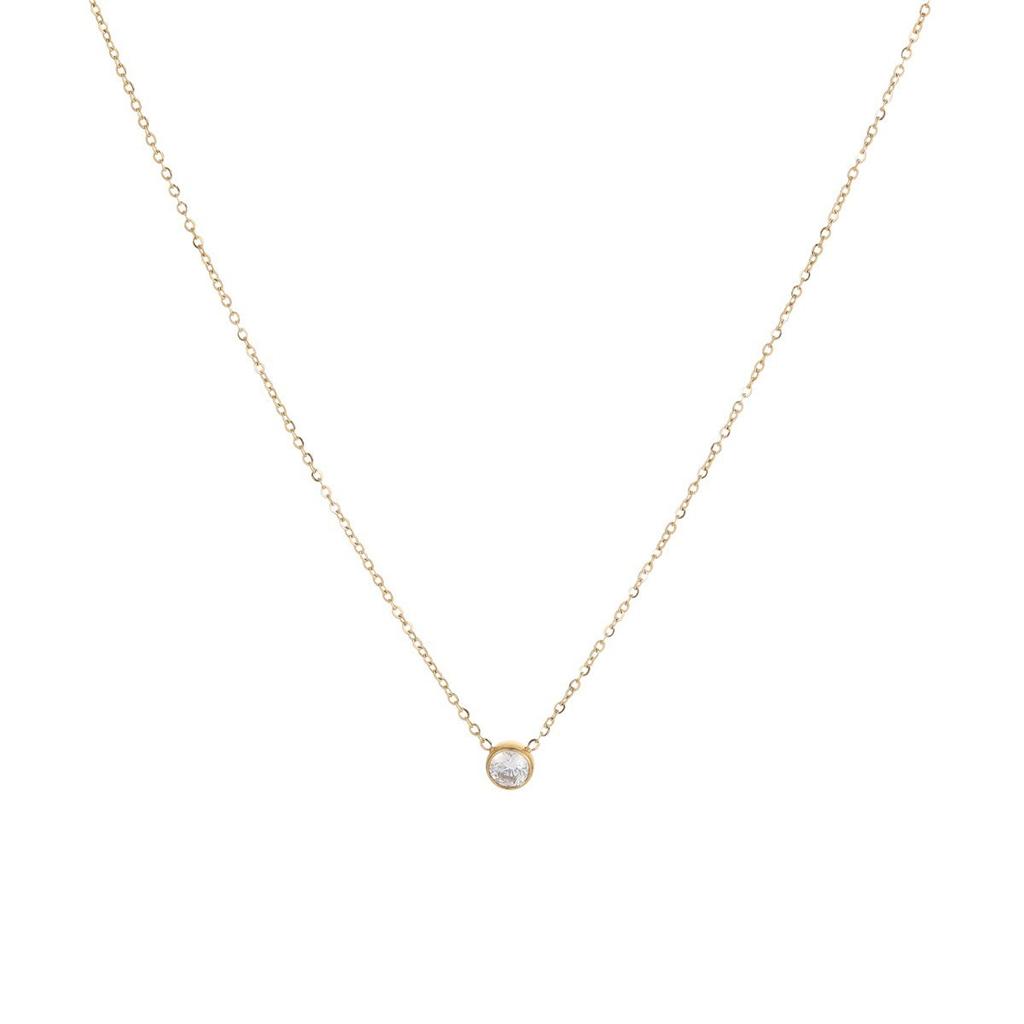 Pendant Style Necklace Fashionable Popular Jewelry Fashion Zircon Stainless Steel Women's Sporty Necklace Pendant Necklace