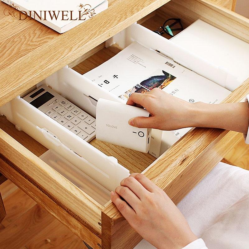 Retractable Stretch Plastic Drawer Divider Organizer Storage Partition Board Multifunction 1 Pc