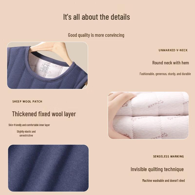 Men's Thickened Wool-Lined Thermal Vest