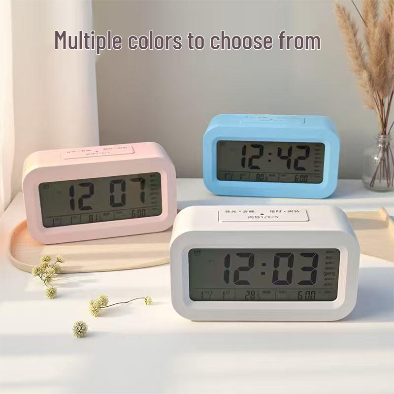 Rechargeable Multi-Function Alarm Clock with Voice Time Reporting for Students, Boys & Girls