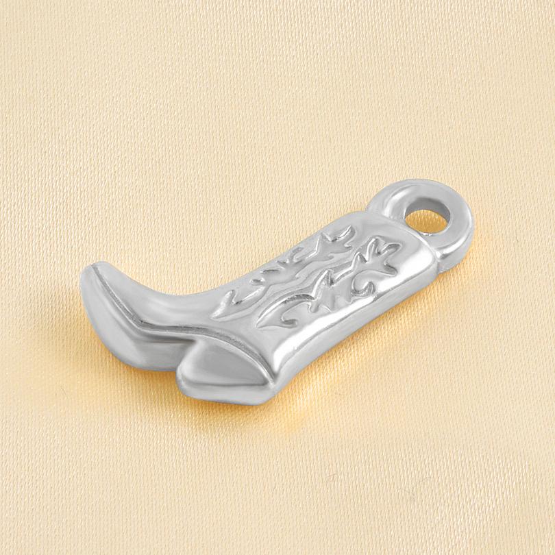 4pcs Mix Boots Pendants For Jewelry Making Supplies Clothing Accessories Stainless Steel Charm Bulk DIY Keychain Necklace Charms