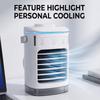 Mini USB Cooling Fan with Spray Mister - 3 in 1 Desktop Air Cooler with Water Tank Portable Personal Humidifier Fan for Home Office Desktop Bedside