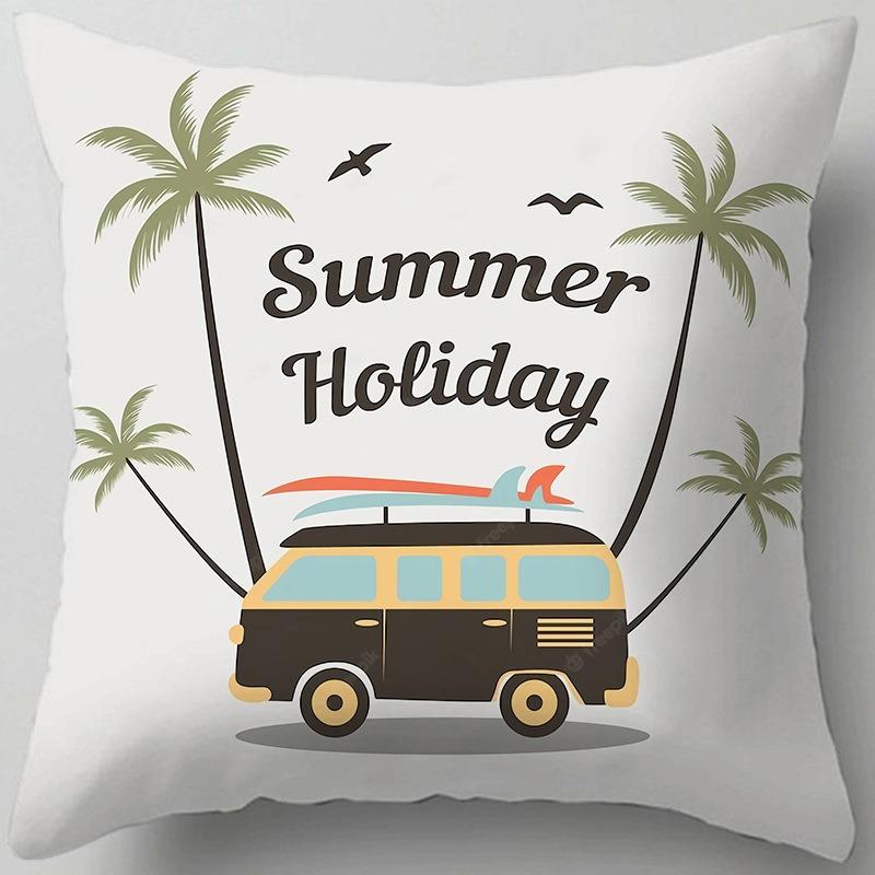 Outdoor Camping Scenery Pillow Case Retro Chair Lumbar Pillow Bedroom Window Sill Bay Window Cushion Cushion Lumbar Pillow