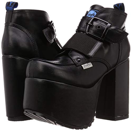 Yosuke Women's Platform Short Boots, Black, Size 24.5cm (Product Code: 2601007)