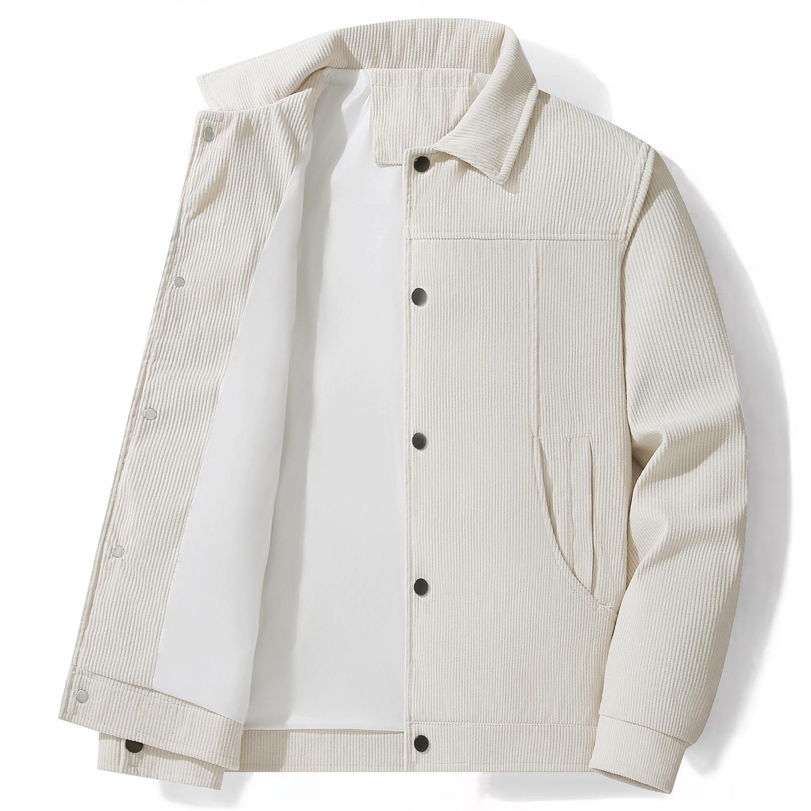 

New Spring and Autumn Men s Corduroy Lapel Thin Jacket Men s Casual Stylish Comfortable Men s Jacket M