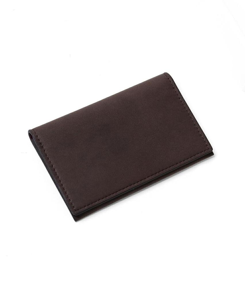 [ISIT] Men's Leather Business Card Holder (Lamb) No. 934611 (Chocolate)