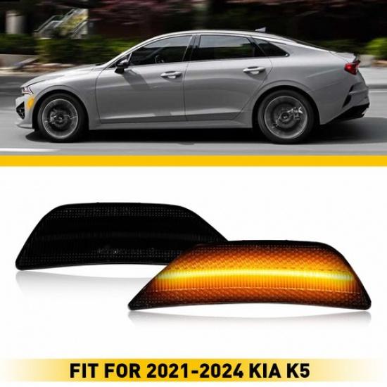 Fender 2x LED Marker Light Side For Smoked Fit 21-24 Kia K5 Driver & Passenger