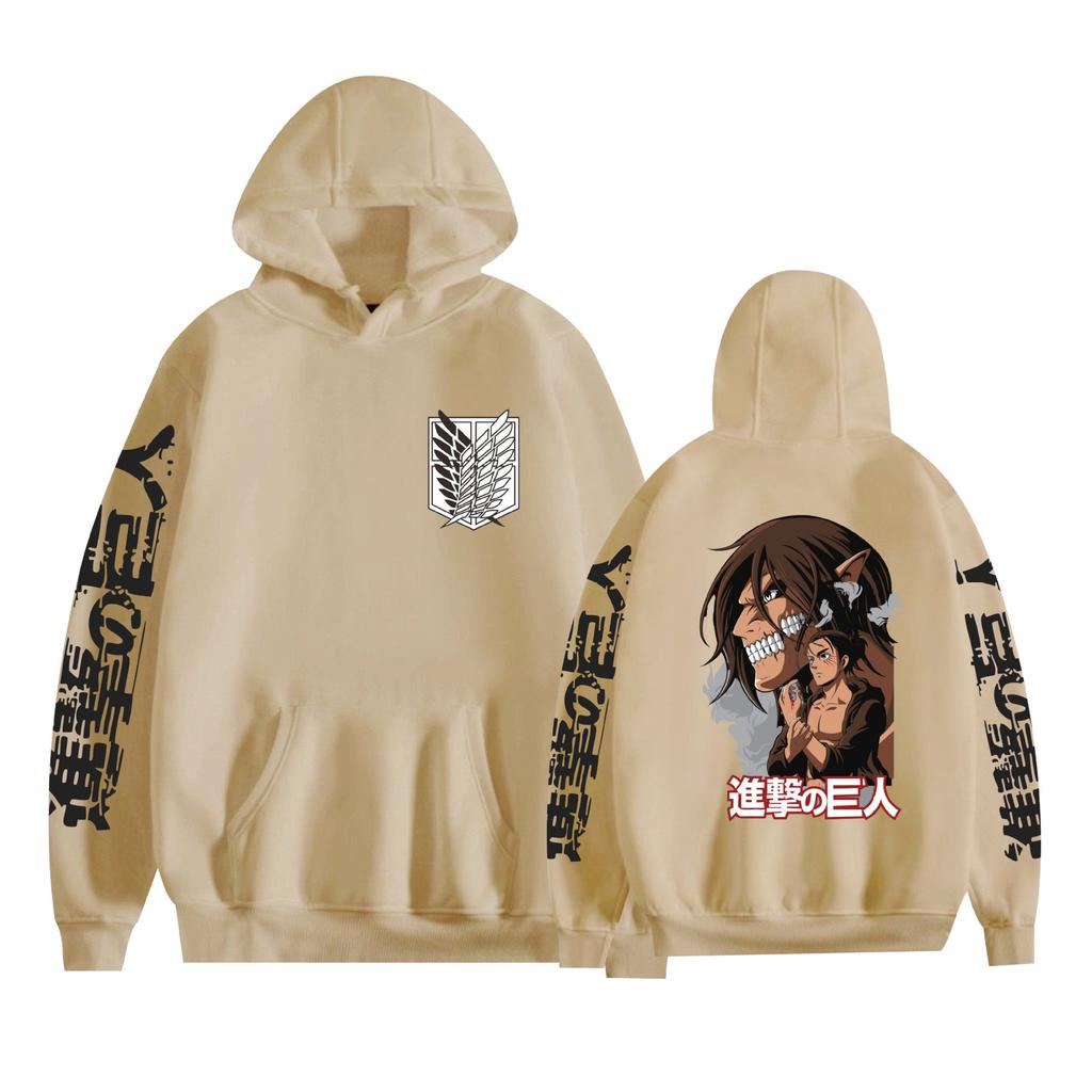 Attack on Titan Mens Hoodie Sweatshirt CARTOON Hoodie Pullover Unisex Oversized Sweatshirt