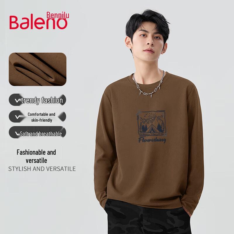 Baleno Men s Mountain Print Long Sleeve T-Shirt M