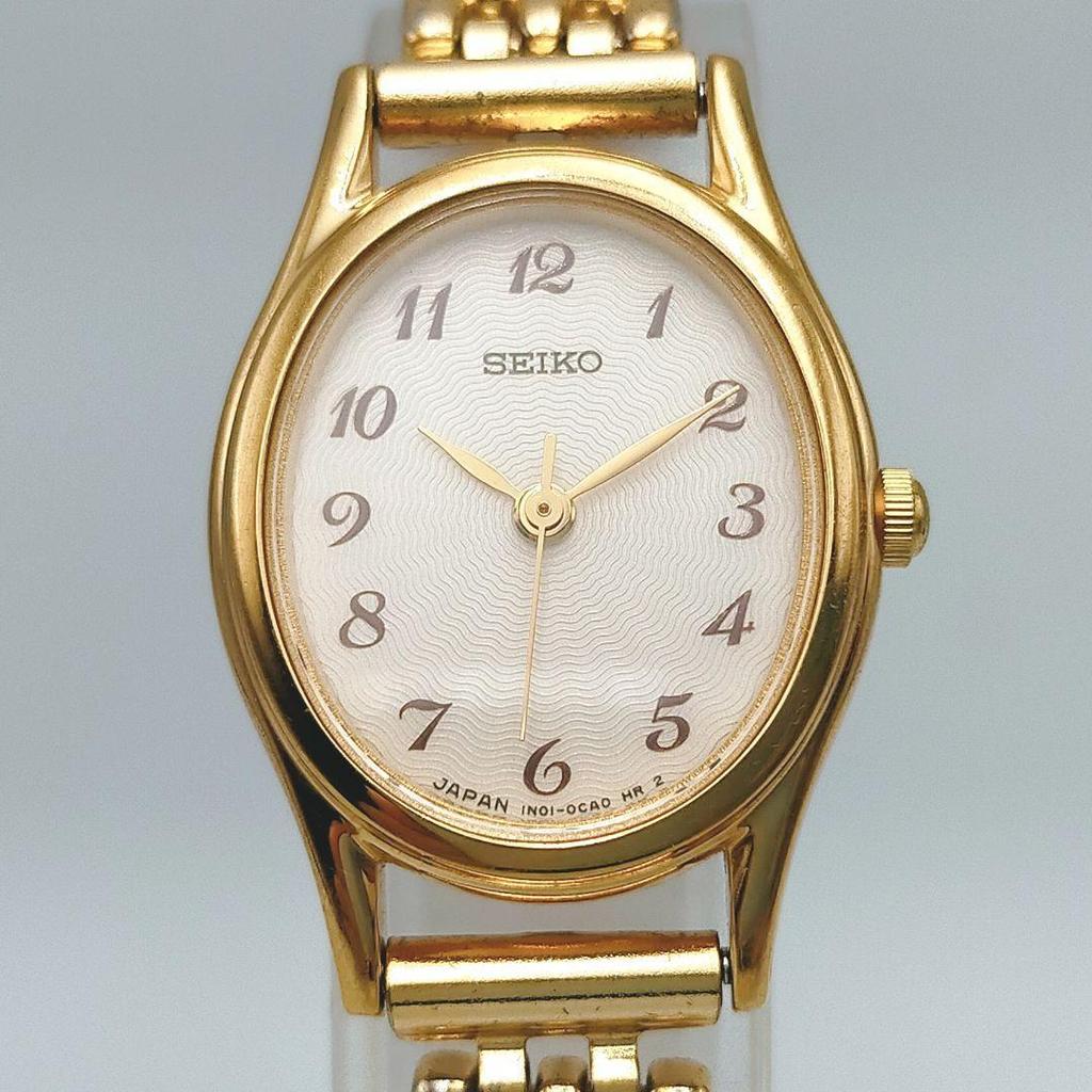 SEIKO Vintage Elegant Gold Watch [Battery Replaced] Women's