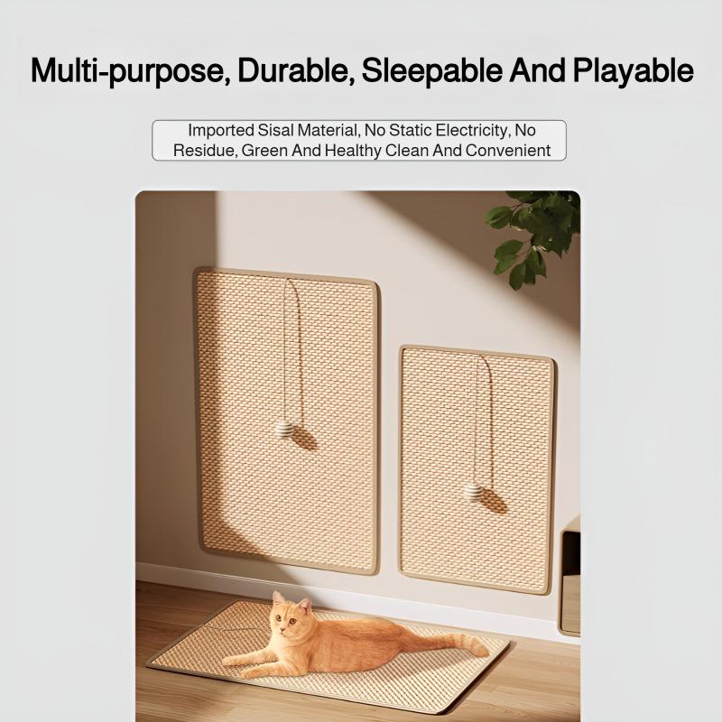 Cat Sisal Mat Furniture Wall Anti-Scratch Pad Wear-resistant Cat Scratching Board for Cat Paw Training Protect Couch and Carpets