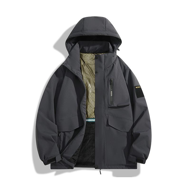 

Молодежная куртка для мужчин и женщин, парная, новая, осенне-зимняя, уличная, с капюшоном, ветрозащитная куртка, утепленная и утолщенная 8XL