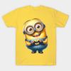 Asian Size Men Print T-shirt Minion No-Cut Heat Transfer Print Cotton Tshirt