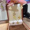 Retro French Lucky Clover Bee Bracelet Temperament Multi-Flower High-End Design Sense Pull-Out Jewelry
