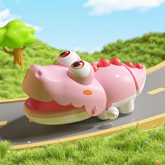 Juguete de Cocodrilo de Cuerda Sin Pilas Cocodrilo que se balancea y gatea Juguete Educativo Interactivo de Animal con Mecanismo de Reloj para Niños Pequeños Niños Niñas